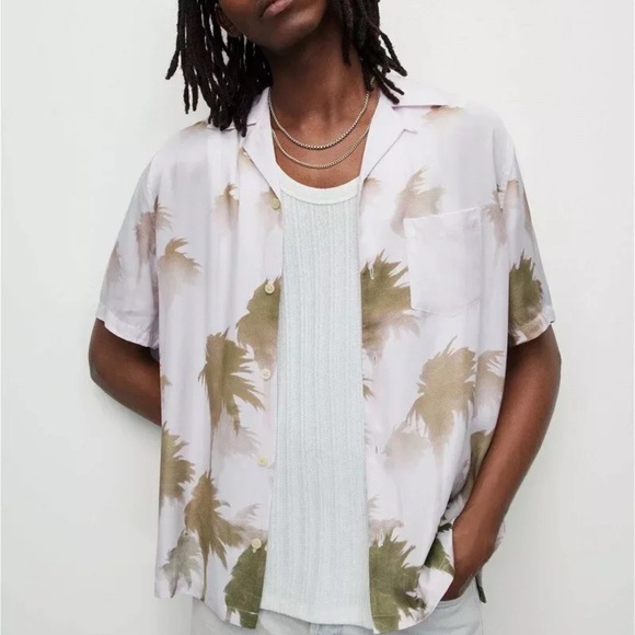 All Saints Pastel Pink Button Up Shirt - Picture 4 of 9